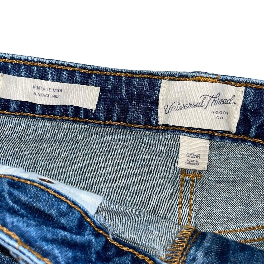 Cutoff Denim Shorts Vintage Mid-Rise - Picture 8 of 9